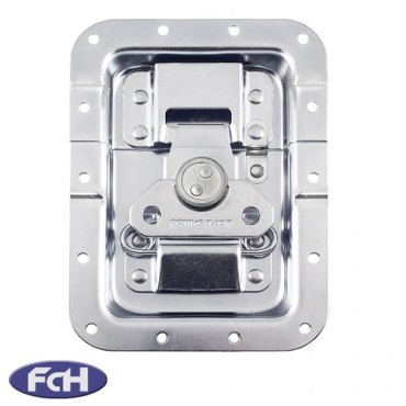 Large Recessed Butterfly Catch in 10mm Deep Dish with 27mm Offset + Padlock Lugs